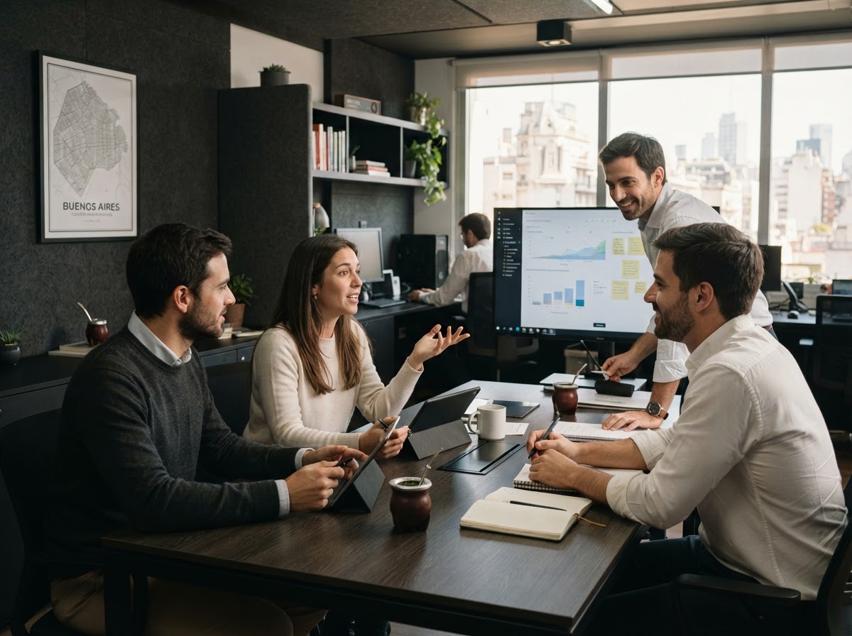 Mirexilora: equipo analizando reportes de datos generados por la plataforma